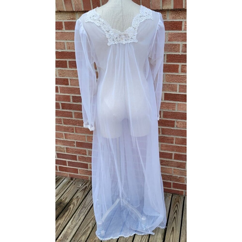 Vintage Victoria's Secret Gold Label Sheer Robe Night Gown Women's Size Medium - Picture 2 of 13